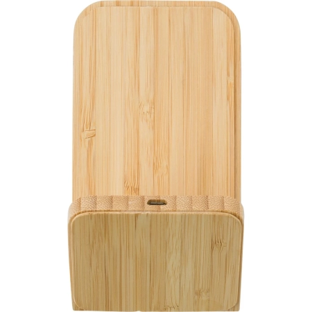 Bambusowa ładowarka bezprzewodowa 5W, stojak na telefon | VA-V0186-17