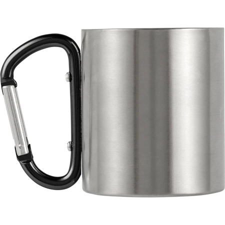 Metalowy kubek 185 ml z karabińczykiem | VA-V0646-03