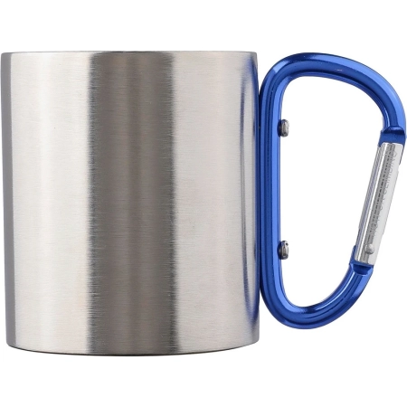 Metalowy kubek 185 ml z karabińczykiem V0646-04