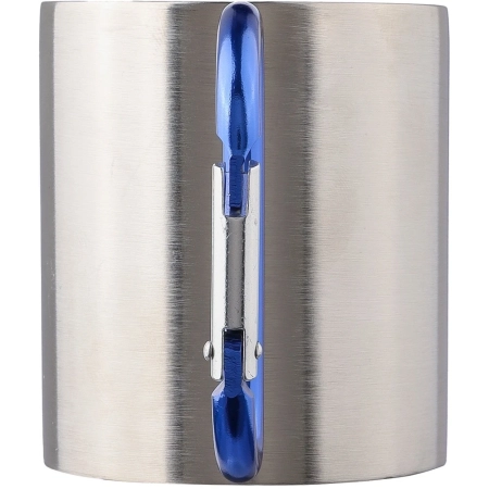 Metalowy kubek 185 ml z karabińczykiem | VA-V0646-04