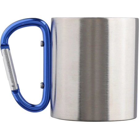 Metalowy kubek 185 ml z karabińczykiem | VA-V0646-04