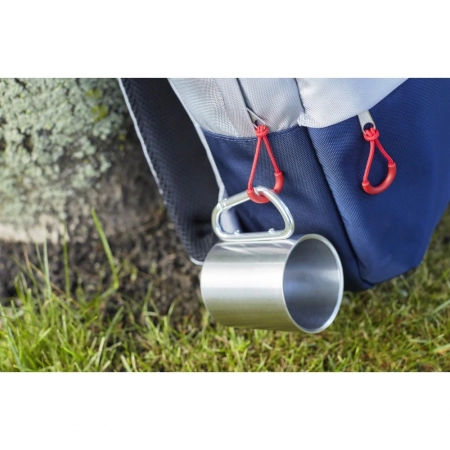 Metalowy kubek 185 ml z karabińczykiem | VA-V0646-32