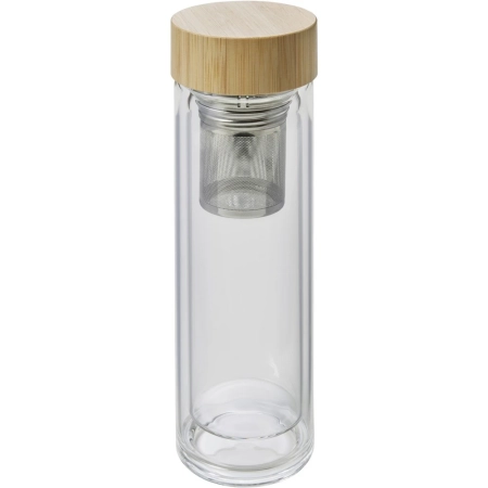 Szklany termos 420 ml, posiada sitko zatrzymujące fusy | VA-V0774-18