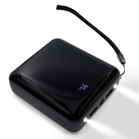 Power bank 10000 mAh, 3 kable do ładowania w komplecie Tim | VA-V0903-03