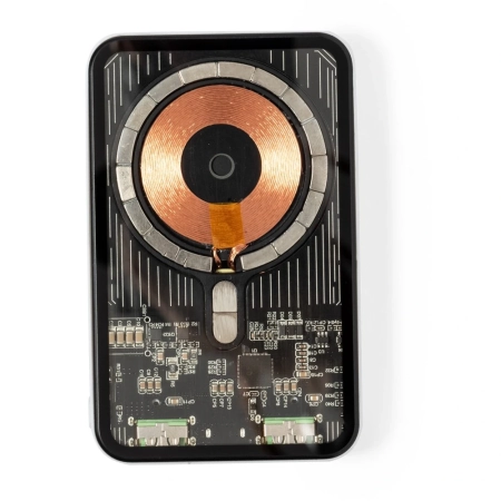 Magnetyczny bezprzewodowy power bank 5000 mAh, ładowarka bezprzewodowa 15W | VA-V1335-02
