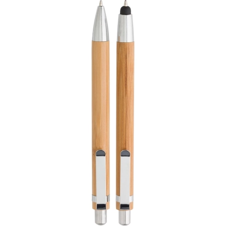 Bambusowy zestaw piśmienniczy, długopis touch pen i ołówek mechaniczny | VA-V1803-16