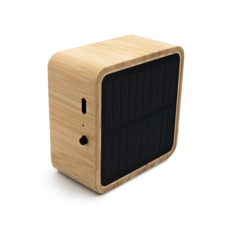 Bambusowy głośnik bezprzewodowy 3W B'RIGHT, panel słoneczny Androwe | VA-V2240-17