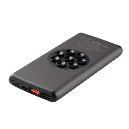 Bezprzewodowy power bank 10000 mAh Mauro Conti z przyssawkami, ładowarka bezprzewodowa 10W Stef | VA-V4833-03