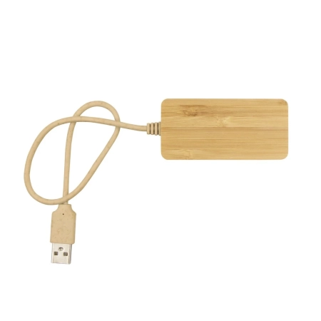 Bambusowy hub USB i USB-C B'RIGHT Kenzie | VA-V7283-17