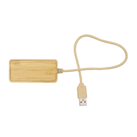 Bambusowy hub USB i USB-C B'RIGHT Kenzie | VA-V7283-17