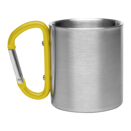Metalowy kubek 210 ml z karabińczykiem Easton | VA-V8437-08