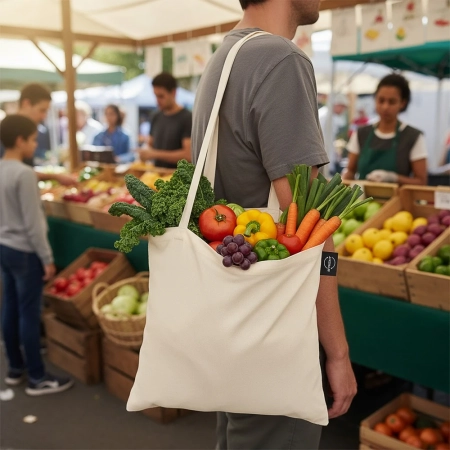 Torba z bawełny organicznej na zakupy B'RIGHT Aidan | VA-V8823-20