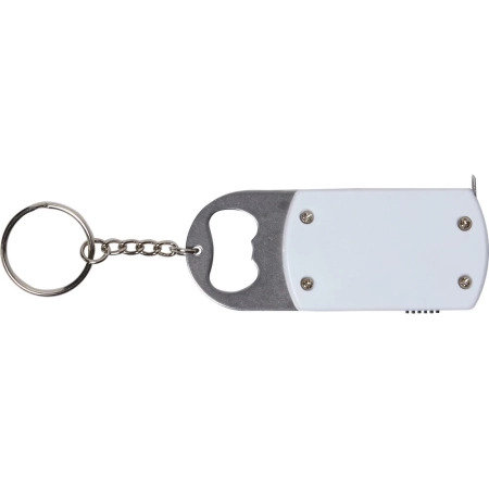 Brelok do kluczy, lampka LED, otwieracz do butelek, miara 1m | VA-V9458-02