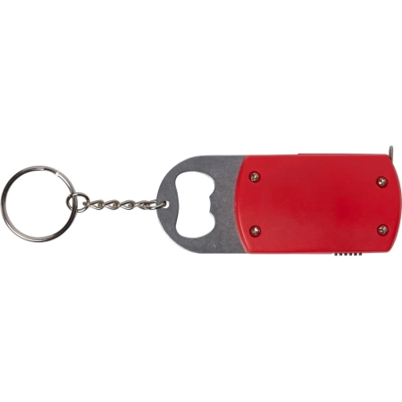Brelok do kluczy, lampka LED, otwieracz do butelek, miara 1m | VA-V9458-05
