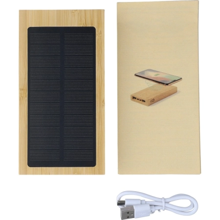 Power bank 10000 mAh z ładowarką słoneczną | VA-VA276-16