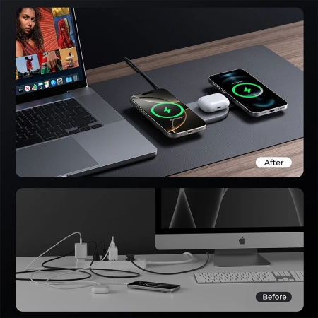 Ładowarka bezprzewodowa 3w1 25W Aukey | VA-VAM17-15