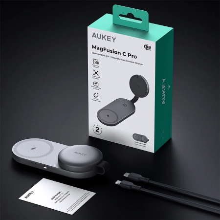 Ładowarka bezprzewodowa 3w1 25W Aukey | VA-VAM17-15