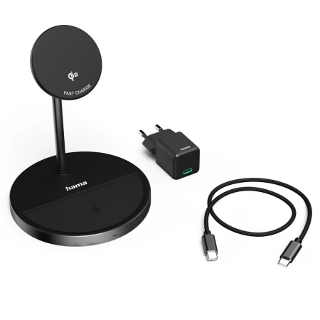 Magnetyczna ładowarka bezprzewodowa 2 w 1 15W Hama | VA-VH066-03