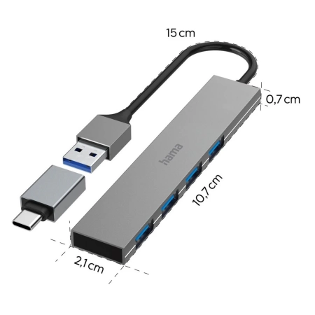 Hub USB, USB-C Hama | VA-VH072-19